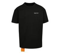 Forgotten Faces T-Shirt 'Flowered Skull' bleu / mandarine / noir / blanc, Taille XS