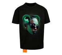Forgotten Faces T-Shirt 'Green Empress' brun foncé / vert clair / vert foncé / noir, Taille L