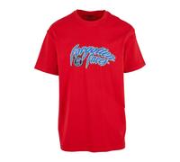 Forgotten Faces T-Shirt 'Hooded Guy' mélange de couleurs / rouge sang, Taille L