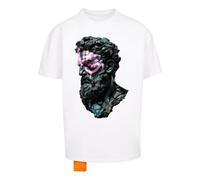 Forgotten Faces T-Shirt 'Relict Of Time' orange / rose clair / noir / blanc, Taille M