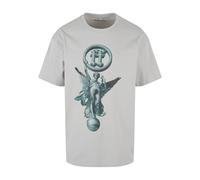Forgotten Faces T-Shirt 'Rueling The World' gris / menthe, Taille S
