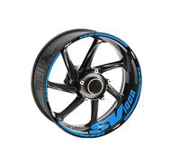 ForgUe Autocollant Jante Pour SV 1000S Pour SV1000 Autocollants Roue Jantes Moto Décalcomanie À Rayures Avant Arrière Décoratif Pour S&uzuki Jante Réfléchissantes (Color : 2)