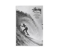 ForGue Stussy Surf - Affiche rétro pour mur, design sur toile, pour salon, chambre à coucher, décoration, 30 x 45 cm, sans cadre