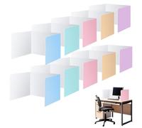 Forhandy Lot de 10 séparateurs de bureau pliables 40 x 30 x 30 cm - Brise-vue - Pour bureau, étude, école primaire, bibliothèque