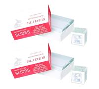 Forhandy Lot de 100 lames de microscope pré-nettoyées 76 x 26 mm et 200 verres de recouvrement 18 x 18 mm Accessoires pour microscope de laboratoire, biologie, étude scientifique
