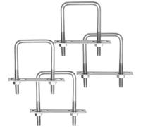 Forhandy Lot de 4 étriers en U avec filetage (60 mm)