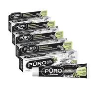 Forhans black4white Effet Gel Dentifrice blanchissant avec des particules activées 75ml de carbone (Lot de 4)