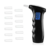 Forhome Alcootest Ethylotest Electronique, éthylomètre Professionnel avec 14 Embouts, éthylomètre Professionnel Portable, éthylomètre précis pour la Police avec écran Digital LCD