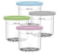 Forhome Bacs à Crème Glacée pour Ninja Creami 4PCS Récipients à Crème Glacée avec Couvercles pour Ninja Sorbetières NC299AM C300s Series BPA Et Lave-Vaisselle