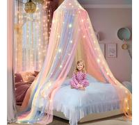 Forhome Ciel de lit Fille, ciels de lit, (60 * 250 * 1250 cm) moustiquaire à Suspendre, pour Chambre d'enfant, décoration de Chambre, moustiquaire pour Voyage et Maison, intérieur et extérieur