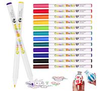 Forhome Feutre Porcelaine 12 Couleurs Marqueur Peinture Acrylique Lavable Au Lave-Vaisselle Pour Peinture Rupestre, Bricolage, Céramique, Verre, Toile et Bois