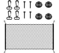 Forhome Filet à bagages pour coffre de 100 x 60 cm - S'étend jusqu'à 140 x 100 cm - Avec 4 mousquetons et 4 boucles en plastique ABS - Super élastique pour la plupart des voitures