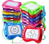 Forhome Mini Ardoise Effacable Magnétique, 12 Dessin Magnetique Peinture Colorée Effaçable，Magic Board en Porte-clés, Tableau Effaçable pour Enfants pour Garçons Et Filles, pour Fête