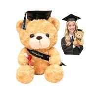 Forhome Ours en Peluche,Ours en Peluche d'examen,Nounours Personnalisé,Ca-deau d'obtention de Diplôme,Cadeau de Baccalauréat,Cadeau de réussite à l'examen,Ca-deaux de Graduation (Marron Clair)