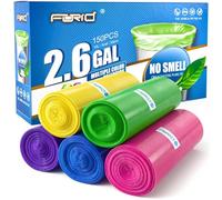 Forid Petits sacs poubelle de salle de bain, chambre à coucher, cuisine, lot de 150 ou 330, 5 couleurs