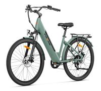 Foride Vélo électrique Roamer 1 St, Vélo électrique de Ville de 27,5 Pouces, Batterie 36V 13Ah, 7 Vitesses, E-Bike Urbain pour Adulte Homme Femme, VTC (Vert)