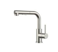 FORIOUS Robinet Cuisine, Mitigeur Cuisine Extractible avec Douchette, Robinet d'évier, Mitigeur en Acier Inoxydable en Forme de L, 2 Modes, Rotation 360°, Hauteur du Bec 210mm