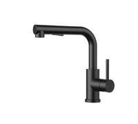 FORIOUS Robinet Cuisine, Mitigeur Cuisine Extractible avec Douchette, Robinet d'évier, Mitigeur en Acier Inoxydable en Forme de L, 2 Modes, Rotation 360°, Hauteur du Bec 210mm, Noir Mat
