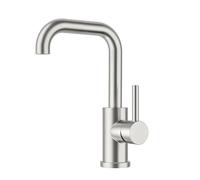 FORIOUS Robinet Salle de Bain/Cuisine Pivotant à 360°, Mitigeur Noir pour Eau Chaude/Froide avec Hauteur de 9,84'', Mitigeur en Acier Inoxydable Facile à Installer pour Salle de Bain,Camping-car