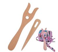 Fork À Tricot En Bois - Outil De Tressage, Ensemble D'aiguille Décoratif | Kit D'artisanat À Bricolage Crochets De Crochet, Outils De Lutte Polyvalente Avec De Grandes Aiguilles Pour Les Yeux Pour Des