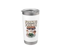 Forking Friends Wild Nature Chasse Champignons de recherche de champignons Gobelet isotherme en acier inoxydable double paroi