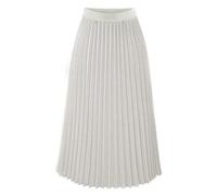 FORKIS Jupe longue élégante plissée pour femme - Taille élastique - Jupe maxi noire, c, 46
