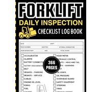 Forklift Daily Inspection Checklist Log Book: Daily Equipment Checklist & Operator Report Form | Maintenance and Safety Tracker | Size 8.5 x 11 Inshes with 366 Pages | Black cover.