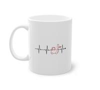 Forklift Heartbeat 04713B Tasse à café télescopique | Conducteur de chariot élévateur tout terrain Chariot élévateur Tasse Blanc (04713B)