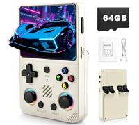 Forlarme RG36PRO Retro Video Game Console-Support 30000+ Classic Games,3.5" IPS Screen,Open Source System,64G TF Card,3000mAh Battery,Portable Console for Teen Or Partner - Gift for Christmas - White