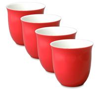FORLIFE 166-RED-4 Japanese Teacup (Set of 4), 6.5 oz., Red by FORLIFE