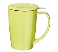 FORLIFE FTM-LIM Grande tasse à thé en céramique avec infuseur et couvercle Vert citron