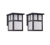 Forlight Applique d'extérieur rustique de style japonais Osaka (2 pièces). Lanterne murale pour E27 Ampoule. Lampe murale pour jardin et terrasse IP23. Brun rouille