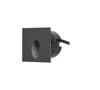 Forlight Encastrés De Mur Ip65 Icon Square Led 2.2W 3000K Noir 61Lm