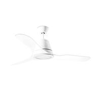 Forlight LedsC4 Ventilateur du Plafond Ip20 Tiga Led 16.6W Blanc Chaud - 3000K On-Off Blanc Brillant Tran