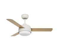 Forlight VENTILADOR KLAR 2 X E27 40 BLANCO ROTO - 220-240VAC/50-60Hz - Acero, Cristal - 2xE27 40 lm - NO BULB