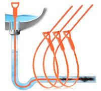 Forlivese Paquet de 3 Furet Deboucheur Canalisation 25 Pouces Furet Plomberie,63.5 CM Recyclable Furet Deboucheur WC,Furet Canalisation Professionnel