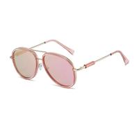 FORLUZ Lunettes de soleil classiques pour femmes, verres plats miroir roses, verres UV400, lunettes de soleil de voyage (miroir rose)