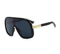 FORLUZ Lunettes de soleil coupe-vent surdimensionnées style punk, verres de soleil de luxe, lunettes de sport de plein air unisexes, UV400 (noir et gris)