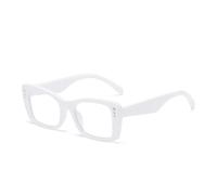 FORLUZ Lunettes de soleil de luxe vintage pour femmes, verres teintés en diamant, UV400, tendance, dégradé, pour hommes (C12, blanc transparent)