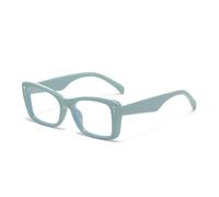 FORLUZ Lunettes de soleil de luxe vintage pour femmes, verres teintés en diamant, UV400, tendance, dégradé, pour hommes (C11, vert transparent)