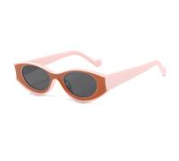 FORLUZ Lunettes de soleil œil de chat vintage pour femmes et hommes, style rétro steampunk, verres UV400 (C4, marron, rose et noir)