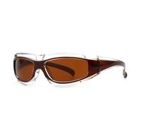 FORLUZ Lunettes de soleil modernes et populaires pour la photographie de rue, lunettes de soleil populaires pour femmes (café)