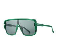 FORLUZ Lunettes de soleil monobloc surdimensionnées de luxe pour femmes et hommes, style vintage tendance, lunettes de sport (vert)