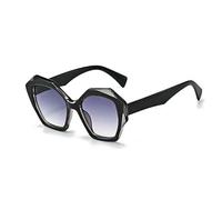 FORLUZ Lunettes de soleil pour femmes, monture à motifs uniques, accessoires tendance (gris double)