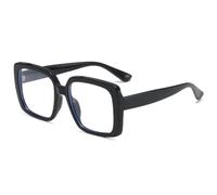FORLUZ Lunettes de soleil rétro surdimensionnées UV400 (transparentes anti-bleu)