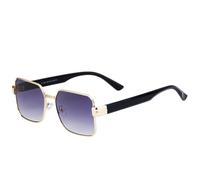 FORLUZ Lunettes de soleil vintage à grande monture pour femmes, tendance, de luxe, pour hommes, pour la conduite, les voyages, UV400 (noir dégradé gris)