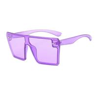 FORLUZ Lunettes de soleil vintage surdimensionnées unisexes de luxe pour la conduite en extérieur, protection UV400 (violet)