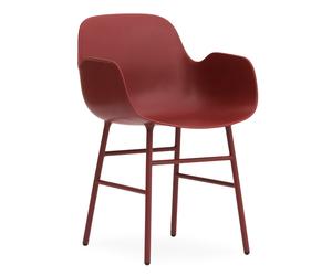 Form Armchair Lehnchaise Normann Copenhagen-rot-Eiche schwarz - 5712396015180