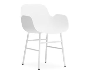 Form Armchair Lehnchaise Normann Copenhagen-weiß-Stahl - 5712396002265