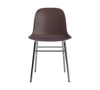 Form Chaise de Salle à Manger Brun/ Chrome
